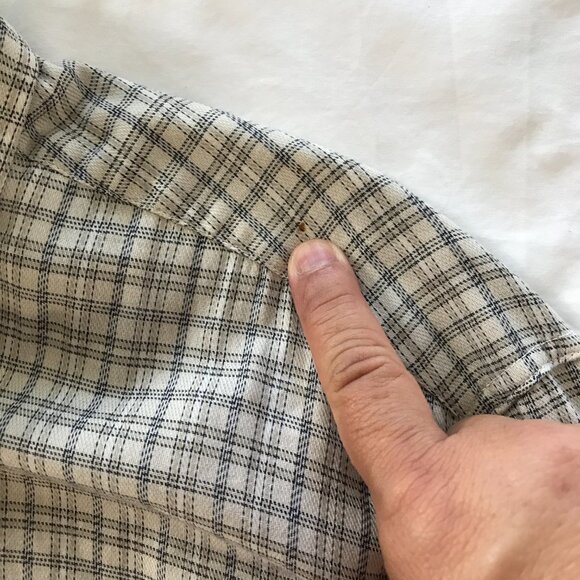 Ermenegildo Zegna Shirt Men S Black Plaid Pocket Button Down Long Sleeve 18164 - Picture 14 of 16